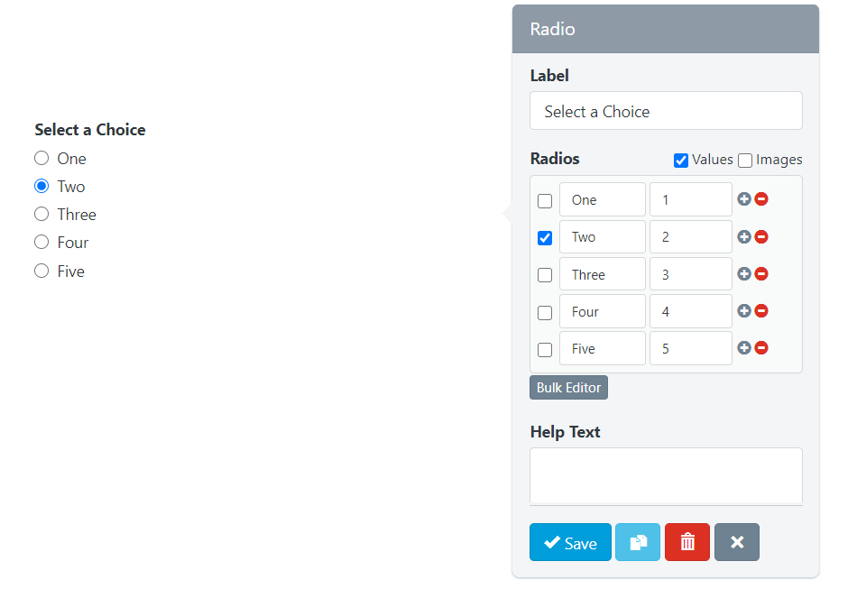 UnexplainableSolutions - Form Builder - Radios