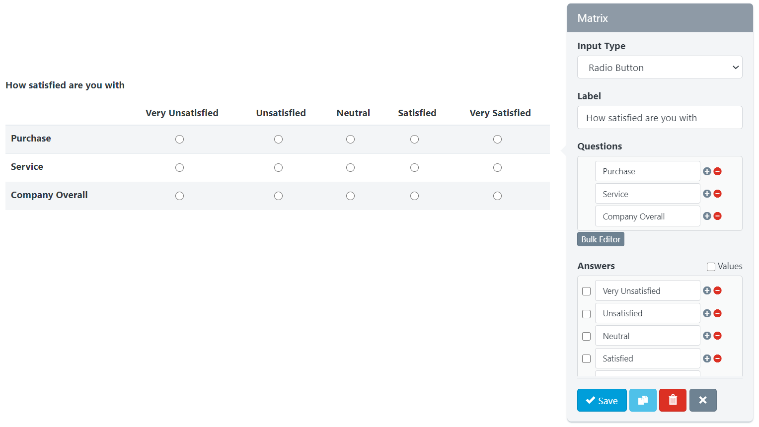 UnexplainableSolutions - Form Builder - Matrix Field